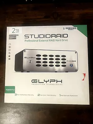 Glyph Studio RAID 2TB (2x1TB) Professional External Hard Drive ESATA/FW800/USB 3 • $60