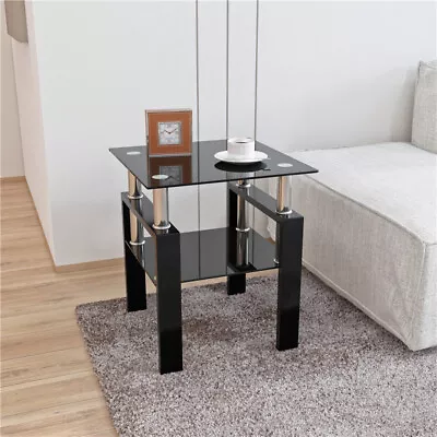 Modern Tempered Glass Tea Table Coffee Table & Square End Table  For Living Room • $67.89