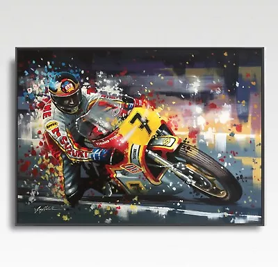 Barry Sheene MotoGP Print From Painting By Greg Tillett Poster Wall Art • $24.65