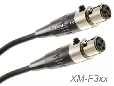 Mini XLR 3-Pin Female To Mini XLR 3-Pin Female Pro Audio Cable • $16.95