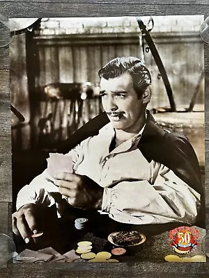 CLARK GABLE Rhett Butler Vintage Poster Gone With The Wind 50th Anniversary • $25