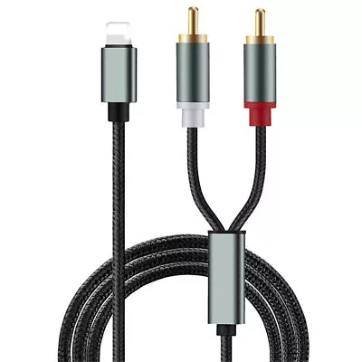 RCA Cable Compatible With IPhone IOS To RCA Aux Audio Cord Adapter Lighting • $12.34