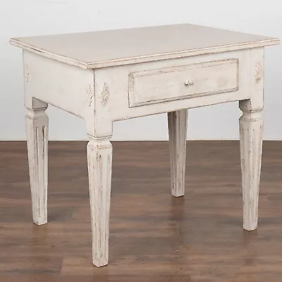 Antique Swedish Gustavian White Painted Side Table With Drawer Circa 1840-60 • $2050