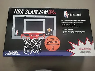 NBA SLAM JAM Team Edition Hoop Board Indoor Game Mini Ball SPALDING • $19.99