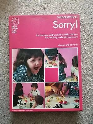 £12.95 • Buy Vintage Waddingtons  Game Of Sorry Board Game 1973 Complete 