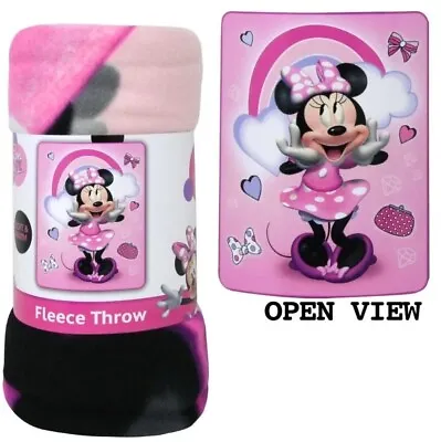 Disney Minnie Mouse Fleece Throw Blanket For Girls Kids Warm And Cozy Blanket • $19.49