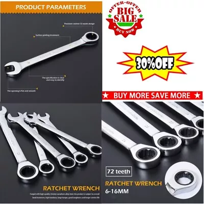 Wrench Ratchet Combination Metric Wrench Tooth Torque 6mm-16mm HOT SALE New • $3.41