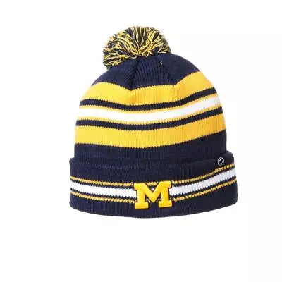 Michigan Wolverines Zephyr Winter Park Pom Knit Beanie • $25.95