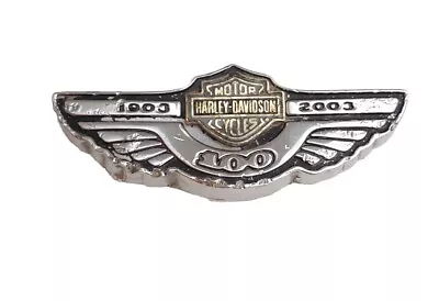 Harley Davidson Emblem Gas Tank 100th Anniversary Medallion 3 5/8  Damaged • $39.99