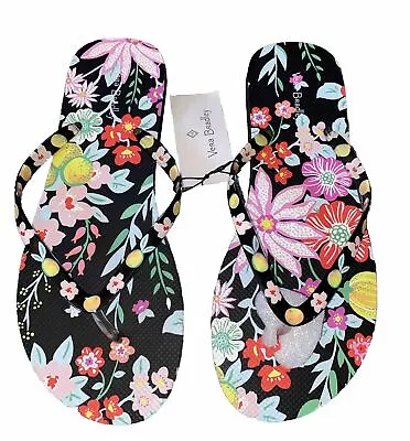 Vera Bradley Flip Flops Large ( 9 )  Tangerine Twist • $12.75