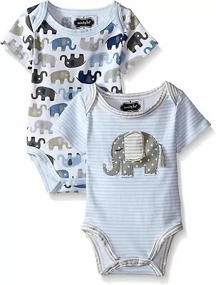 NWT Mud Pie Unisex-Baby Elephant Bodysuit Set Size 0-3 Months • $24.99