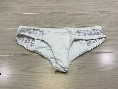 Vitamin A Bondi Bikini Bottoms Women's Size L (10) White Symmetry NEW MSRP $75 • $19.99