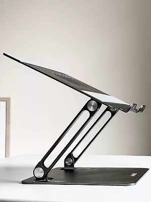 Awavo Laptop Stand Ergonomic Adjustable Raiser Space Grey • £14.99