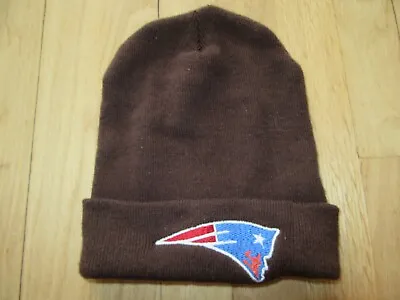 20j/new England Patriots Vintage Nfl Winter Knit/beanie/cap/hat/rare/brown! • $29.95