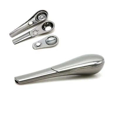 Portable Magnetic Metal Spoon Smoking Pipe Silver With Gift Box- FAST SHIP • $12.95