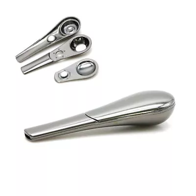 Portable Magnetic Metal Spoon Smoking Pipe Silver With Gift Box • $13.03