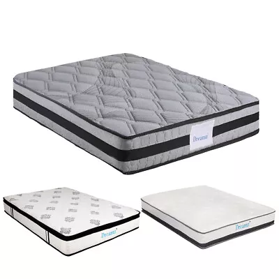 $168.99 • Buy Dreamz Pocket Spring Mattress Bed Queen Double King HD Foam Medium Firm 21-30CM