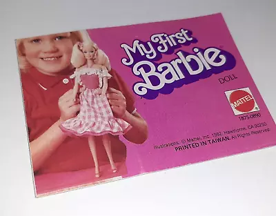 My First Barbie Doll Catalog Booklet W/Fashions & Accessories 1982 FUN! • $8