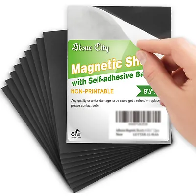 Strong Flexible Self-Adhesive Magnetic Sheets 8.5 X 11 20 Mil 12PCs Stone City • $18.89