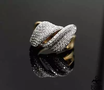 EFFY 14k Yellow Gold ~1.0 CTW Diamond Cocktail Ring • $2331.36