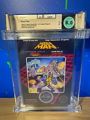 Mega Man Misprint Dr. Wright 1st Print WATA 8.0 CIB Complete Box Nintendo NES • $2500