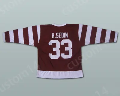 Custom HENRIK SEDIN 33 VANCOUVER MILLIONAIRES HOCKEY JERSEY Top Stitched S-6XL • $49.99