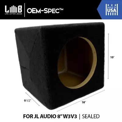 0.30 Ft³ Sealed MDF Enclosure Box For Single JL Audio 8  W3v3 (8W3v3) Sub Woofer • $99.99