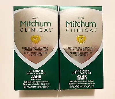 Mitchum Clinical Soft Solid Deodorant For Men - 1.6 Oz (Pack Of 2) • $19.13