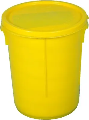 25 Litre Yellow Plastic Storage Bin With Lid • £24.83