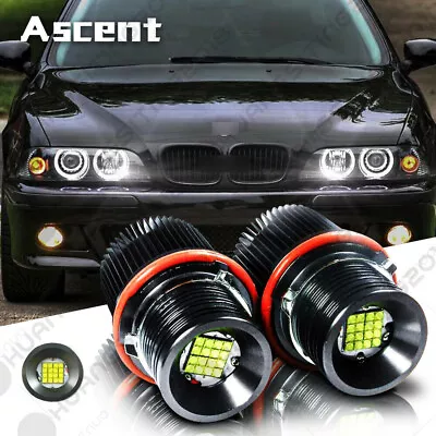 Front 80W LED Angel Eyes Ring Marker Bulbs Lamps Light For BMW E39 E60 E63 E53 • $63.99