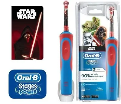 $50.03 • Buy Oral-B Vitality Stages Power Electric Rechargeable Toothbrush Star Wars Kids 3+