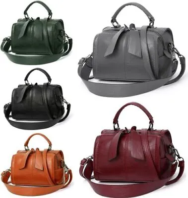 Womens Handbags Contracted Boston Style Barrel Bags Ladies Shoulder Purse Gifts • £32.39