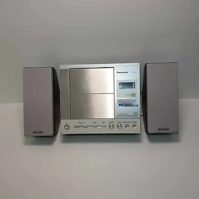 Panasonic SC-EN27 CD FM AM Radio Bookshelf Stereo Speakers System SA-EN27 Silver • £48