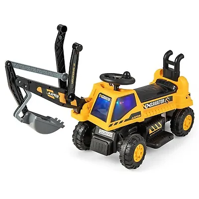 £75.99 • Buy Kids Electric Ride On Digger 6V Battery Powered Construction Toy Car Excavator