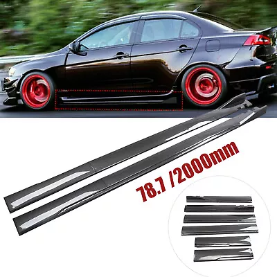 Carbon Fiber Side+Skirt /Rocker Panel Splitter Lip For Ford Taurus SHO • $79.99