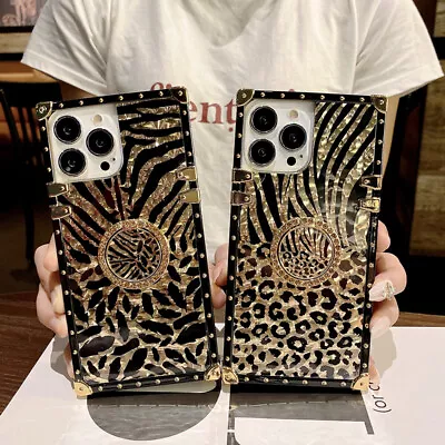 For Samsung S24 23 22 20 N20 N10 N9 Glitter Bling Leopard Shockproof Case W/Ring • $15.66