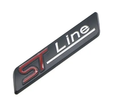 ST Line Fender Badge Black Emblem For Ford Focus Fiesta Escape Puma Everest • $11.50