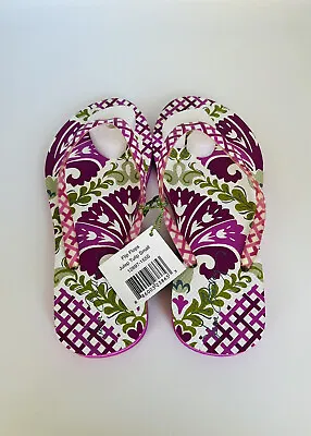 Vera Bradley Julep Pink Tulip Thong Flip Flops Ladies Size  Small ~ NWT • $14.99