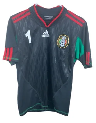 Adidas Mexico Soccer Jersey Black Size S World Cup 2010 Africa Football Unisex • $39.99