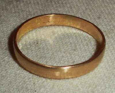 ANTIQUE VICTORIAN ENGRAVED  MC  18K GOLD WEDDING BAND RING SIZE 6 1/4 Tuvi • $200