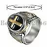 Biker Mens Stainless Steel Christian Holy Cross Prayer Religious Ring Size 7-14 • $9.99