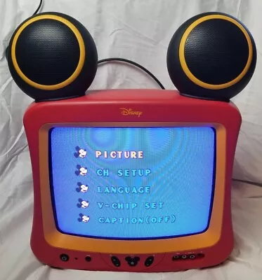 Vtg Disney 13  Mickey Mouse Limited Edition Gaming TV DT1350-C Ears Speakers CRT • $94.97