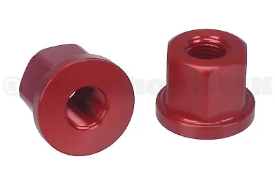 3/8  X 26T REGULAR Bicycle Axle Nuts 7075 Aluminum (PAIR) RED • $13.99