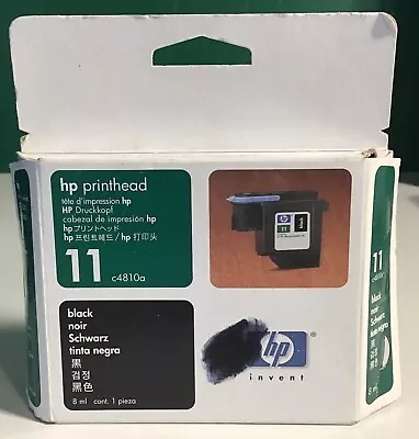 Genuine HP 11 Black Ink Printhead C4810A Printer Print Head Expired 2003 - READ! • $109.95