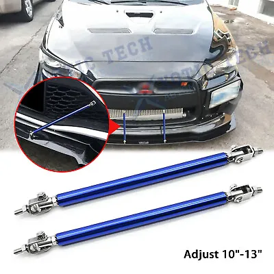 For Mitsubishi Lancer Adjust 10 -13  Blue Front Bumper Support Diffuser Bars Tie • $16.99