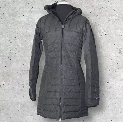 Eddie Bauer Astoria Hooded Down Parka Women's S Dark Gray Insulated Coat Jacket • $42