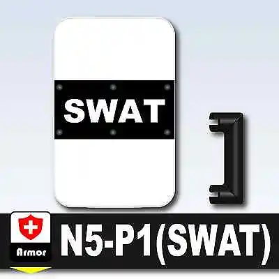 SWAT Shield N5 Riot Compatible W/ Toy Brick Minifigures Police Riot Shield • $3.37