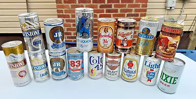 18 Straight Steel & Aluminum Tabbed Vintage Empty Beer Cans Assorted Lot • $11.95