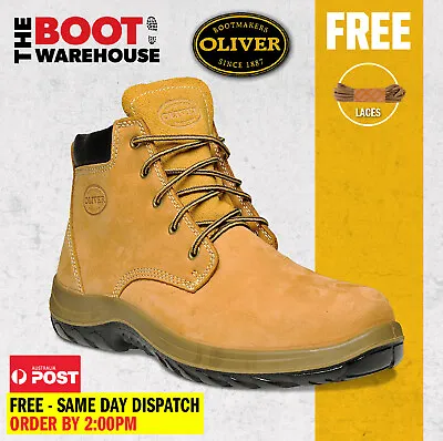 Oliver Work Boots 34632. Steel Toe Safety. 'Nubuck' Lace-Up Ankle Boots. New! • $139.95