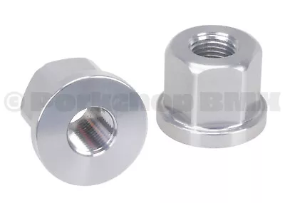 3/8  X 26T REGULAR Bicycle Axle Nuts 7075 Aluminum (PAIR) SILVER • $13.99
